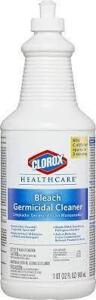 DESCRIPTION: (6) BLEACH GERMICIDAL CLEANER BRAND/MODEL: CLOROX SIZE: 1 QT RETAIL$: $14.89 EA QTY: 6