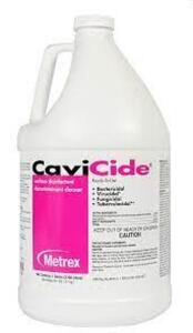 DESCRIPTION: (1) SURFACE DISINFECTANT CLEANER BRAND/MODEL: CAVICIDE SIZE: 2.5 GALLON RETAIL$: $120.00 EA QTY: 1