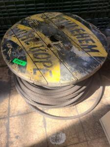 INFORMATION: LOCATED AT SHAPIRO METAL SUPPLYDESCRIPTION: (1) SPOOL OF STEEL CABLEQTY: 1