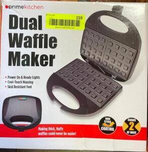 PRIME KITCHEN DUAL WAFFLE MAKER RETAILS FOR $18.99