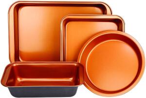 TV DIRECT 4PC COPPER BAKEWARE SET RETAILS FOR $29.99