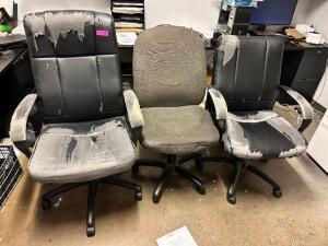 (3)- OFFICE CHAIRS