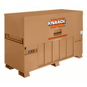 DESCRIPTION: (1) PIANO-STYLE JOBSITE BOX BRAND/MODEL: KNAACK #13R517 INFORMATION: BROWN SIZE: 72 IN OVERALL WD, 30 IN OVERALL DP, 49 IN OVERALL HT, PA