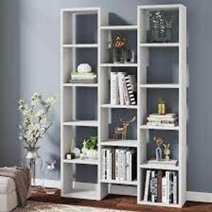 DESCRIPTION: (1) BOOKCASE SHELF STORAGE ORGANIZER BRAND/MODEL: LITTLE TREE INFORMATION: WHITE SIZE: 5 TIER RETAIL$: $159.99 EA QTY: 1