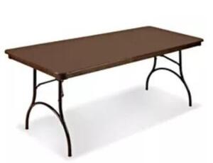 DESCRIPTION: (1) TABLE WITH FOLDING LEGS SIZE: 72 x 30 x 29" RETAIL$: $395.00 EA QTY: 1