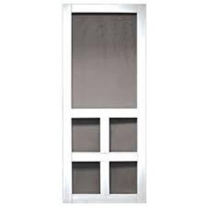 DESCRIPTION: (1) VINYL SCREEN DOOR, STORM DOOR BRAND/MODEL: VERMONT #3671WH3068 INFORMATION: WHITE SIZE: 36" RETAIL$: $187.37 EA QTY: 1