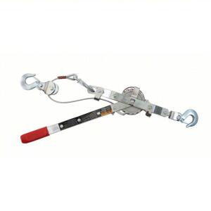 DESCRIPTION: (1) RATCHET PULLER BRAND/MODEL: DAYTON #61LA33 SIZE: CABLE RATCHET PULLER, HOOK MOUNTED - NO TROLLEY, 2,000 LB LIFTING CAPACITY RETAIL$: