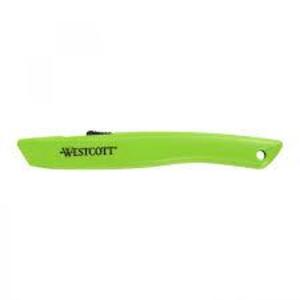 DESCRIPTION: (1) CASE OF APPROX (50) SAFETY CERAMIC BLADE BOX CUTTER BRAND/MODEL: WESTCOTT INFORMATION: GREEN RETAIL$: $7.91 PER BOX CUTTER QTY: 1