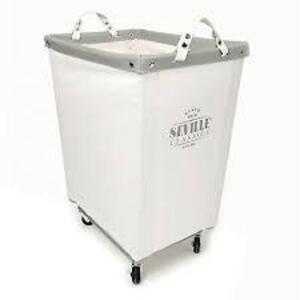 DESCRIPTION: (1) HEAVY DUTY MOBILE LAUNDRY HAMPER BRAND/MODEL: SEVILLE CLASSICS #WEB703 INFORMATION: CANVAS SIZE: EXTRA LARGE RETAIL$: $59.99 EA QTY: