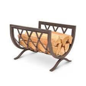 DESCRIPTION: (1) FIREPLACE WOOD HOLDER BRAND/MODEL: PILGRIM INFORMATION: IRON, WEAVE RETAIL$: $259.00 EA QTY: 1