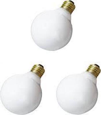 DESCRIPTION: (5) BOXES OF (6) LIGHT BULBS BRAND/MODEL: SATCO #S3671 SIZE: 40 WATTS RETAIL$: $18.00 PER BOX QTY: 5