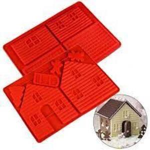 DESCRIPTION: (3) SET OF SILICONE BAKING MOLDS BRAND/MODEL: SWEETS AND TREATS INFORMATION: RED, GINGERBREAD HOUSE SHAPE SIZE: FREEZER, MICROWAVE, AND O