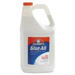 DESCRIPTION: (1) CASE OF (2) GALLONS OF ELMER'S GLUE BRAND/MODEL: ELMERS GLUE ALL SIZE: 1 GALLON RETAIL$: $38.49 PER GALLON QTY: 1