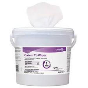 DESCRIPTION: (4) VIRUCIDAL BACTERICIDAL FUNGICIDAL AND TUBERCULOCIDAL WIPES BRAND/MODEL: DIVERSEY OXIVIR TB WIPES SIZE: 160 WIPES RETAIL$: $15.99 EA Q