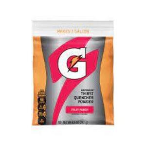 DESCRIPTION: (8) SPORTS DRINK CONCENTRATE POWDER BRAND/MODEL: GATORADE INFORMATION: FRUT PUNCH SIZE: MAKES 1 GALLON RETAIL$: $3.00 EA QTY: 8