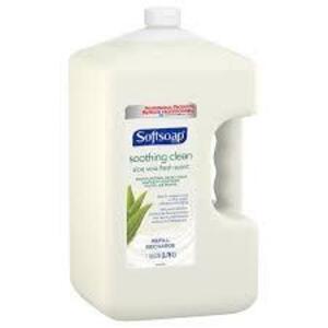 DESCRIPTION: (1) MOISTURIZING HAND SOAP BRAND/MODEL: SOFTSOAP SOOTHING CLEAN INFORMATION: ALO VERA FRESH SCENT SIZE: 1 GALLON RETAIL$: $25.00 EA QTY: