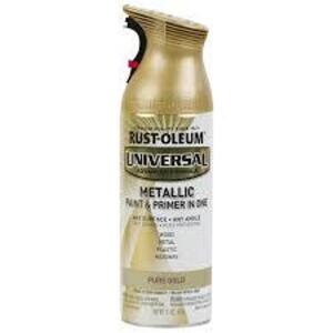 DESCRIPTION: (2) PAINT AND PRIMER ALL IN ONE BRAND/MODEL: RUST-OLEUM INFORMATION: PURE GOLD SIZE: 11 OZ RETAIL$: $11.48 EA QTY: 2