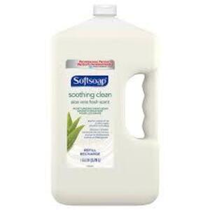 DESCRIPTION: (1) MOISTURIZING HAND SOAP BRAND/MODEL: SOFTSOAP SOOTHING CLEAN INFORMATION: ALO VERA FRESH SCENT SIZE: 1 GALLON RETAIL$: $25.00 EA QTY: