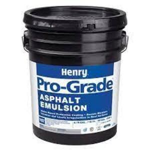 DESCRIPTION: (1) ASPHALT EMULSION BRAND/MODEL: HENRY PRO-GRADE SIZE: 5 GALLON RETAIL$: $75.00 EA QTY: 1