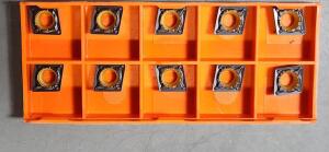 DESCRIPTION: (10) CCMT32.52-H2U CARBIDE TURNING INSERTS BRAND/MODEL: HERTEL 49496317 RETAIL$: 12.57 PER INSERT QTY: 10