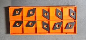 DESCRIPTION: (10) DNMA432 CAARBIDE TURNIG INSERTS BRAND/MODEL: HERTEL DNMA432 RETAIL$: 14.85 PER INSERT QTY: 10