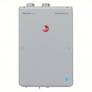 DESCRIPTION: (1) GAS TANKLESS WATER HEATER BRAND/MODEL: RHEEM/RTGH-95DVLN-2 INFORMATION: 9.5 GPM, 199,900 BTU, WIFI ENABLED, SEE INSPECTION SIZE: 9.75