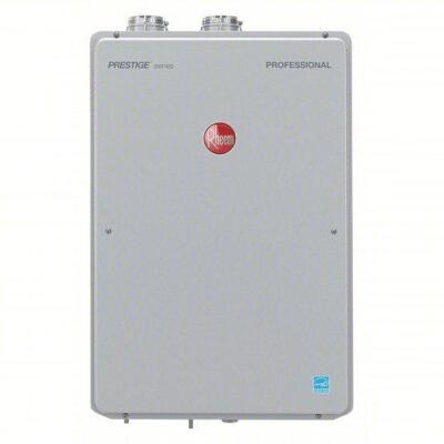 DESCRIPTION: (1) GAS TANKLESS WATER HEATER BRAND/MODEL: RHEEM/RTGH-95DVLN-2 INFORMATION: 9.5 GPM, 199,900 BTU, WIFI ENABLED, SEE INSPECTION SIZE: 9.75