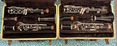 (2) CLARINETS WITH CASE