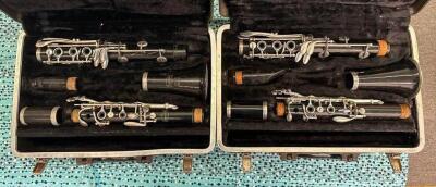 (2) CLARINETS WITH CASE