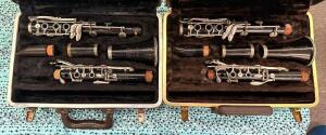 (2) CLARINETS WITH CASE