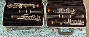 (2) CLARINETS WITH CASE