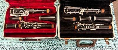 (2) CLARINETS WITH CASE