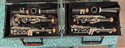 (2) CLARINETS WITH CASE