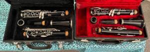 (2) CLARINETS WITH CASE