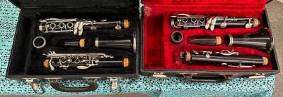 (2) CLARINETS WITH CASE