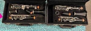 (2) CLARINETS WITH CASE