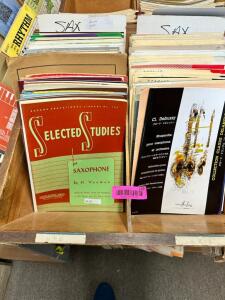 (60)- ASSORTED SAXOPHONE MUSIC BOOKS