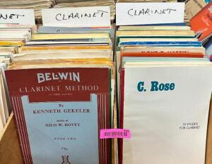 (50)- ASSORTED CLARINET MUSIC BOOKS