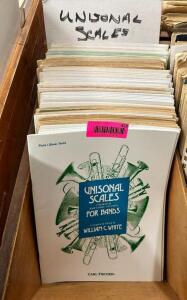 (40)- ASSORTED UNISONAL SCALES MUSIC BOOKS