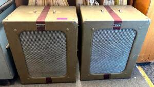 (2) VINTAGE 30W PA SPEAKERS