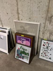 ASSORTED FRAMES AND WALL ART