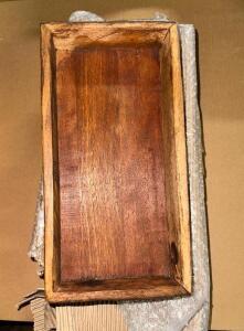 (2)- WOOD TRAYS