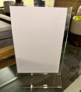 (5)- ACRYLIC SIGN HOLDERS