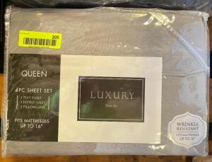 4PC LUXURY QUEEN SHEET SET RETAILS FOR $30.99