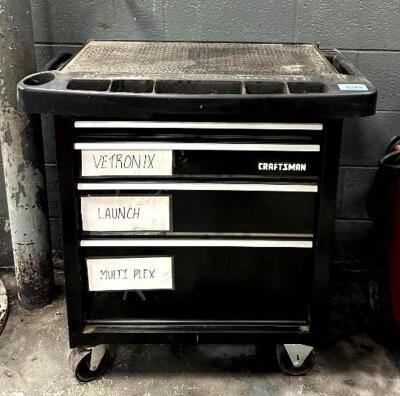 4-DRAWER TOOLCHEST ON CASTERS WITH WORKTOP