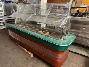 11' X 40" BUFFET LINE W/ 10' X 2' DROP ELECTRIC STEAM WELL.