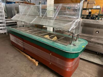 11' X 40" BUFFET LINE W/ 10' X 2' DROP ELECTRIC STEAM WELL.