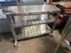 46" X 18" HEAVY DUTY STAINLESS THREE TIER CART. - 2