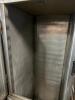 TWO SECTION ENCLOSED TRAY RACK W/ GLASS DOORS. - 2