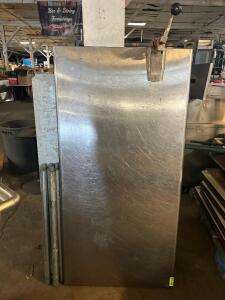 60" X 30" STAINLESS TABLE W/ MOUNTED CAN OPENER